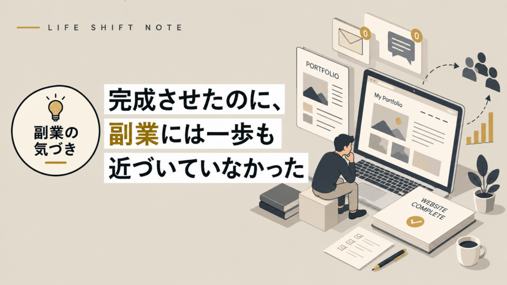 完成させたのに、副業には一歩も近づいていなかった　LIFE SHIFT NOTE