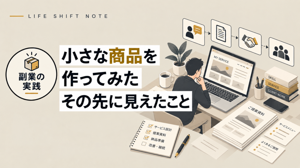 小さな商品を作ってみた。その先に見えたこと　LIFE SHIFT NOTE 2026年10月3日